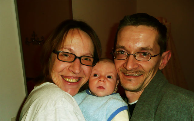 Florian mit Mama und Papa