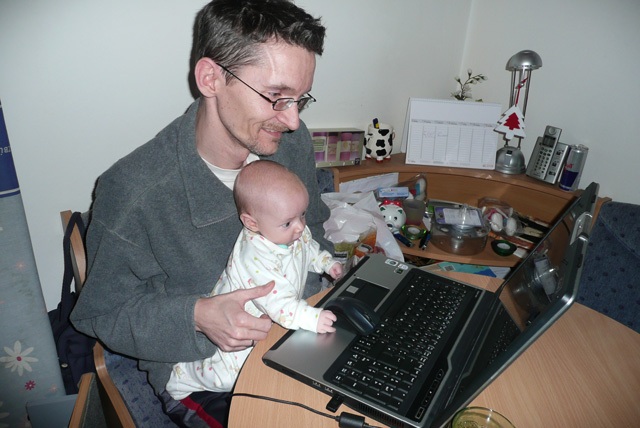 Florian fleissig am Computer